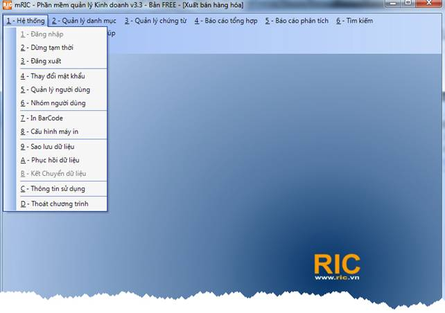 Phần mềm quản lý bán hàng RIC